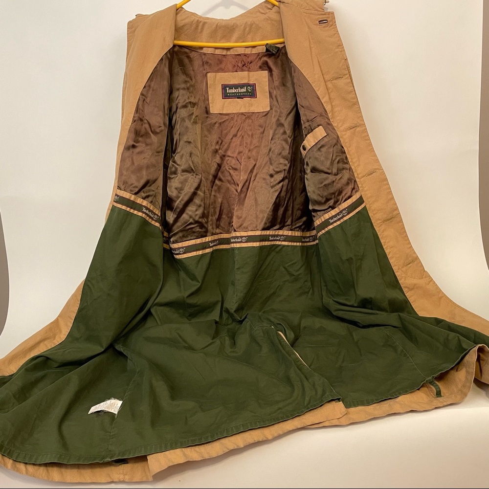 Vintage 90'S Timberland WEATHERGEAR half-zip fleece pullover, made in the USA, men's size XL polyester Green type dark green Vintage Second Hand